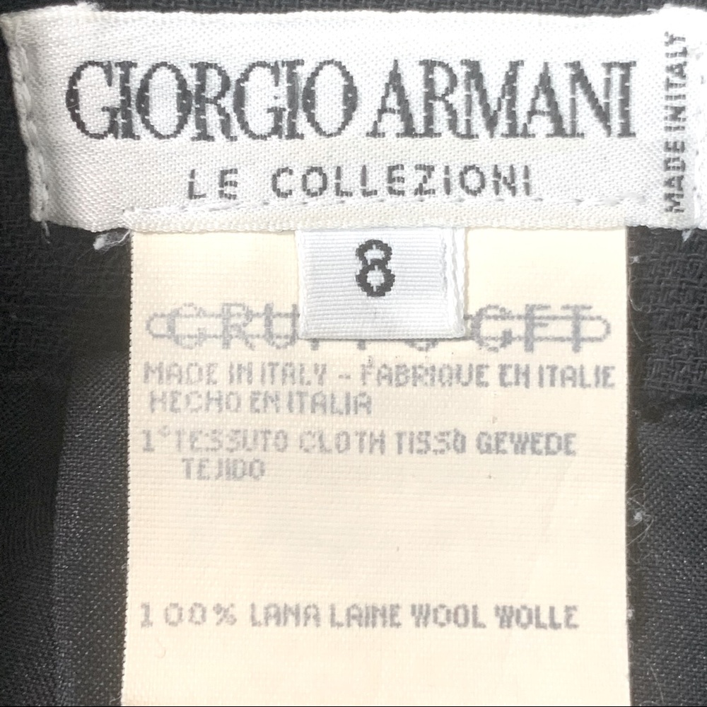 Vintage Giorgio Armani Le Collezioni Wool Skirt -Size 8 Italy - Picture 8 of 8